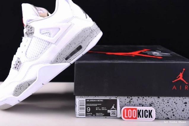 1st Kicks Shoes Oreo 4 White Retro Jordan CT8527-100 (2021) 0805